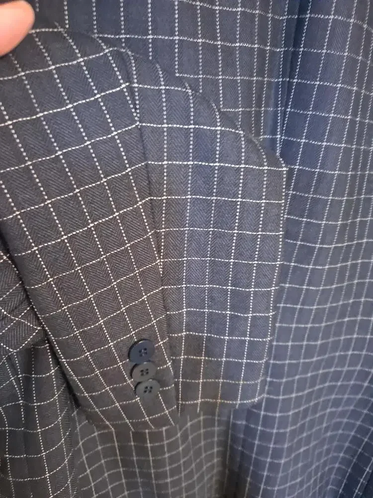 Liz Claiborne Blue and‎ White Check Button Up Blazer Size 6